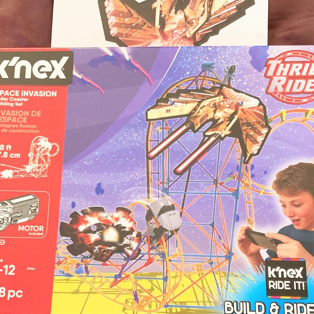 Nwt K’Nex  building set Thrill Ride Space Invasion 27004 Roller Coaster Motor